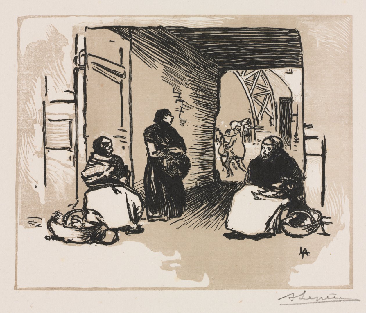 Prodavači chleba od Auguste Louis Lepère