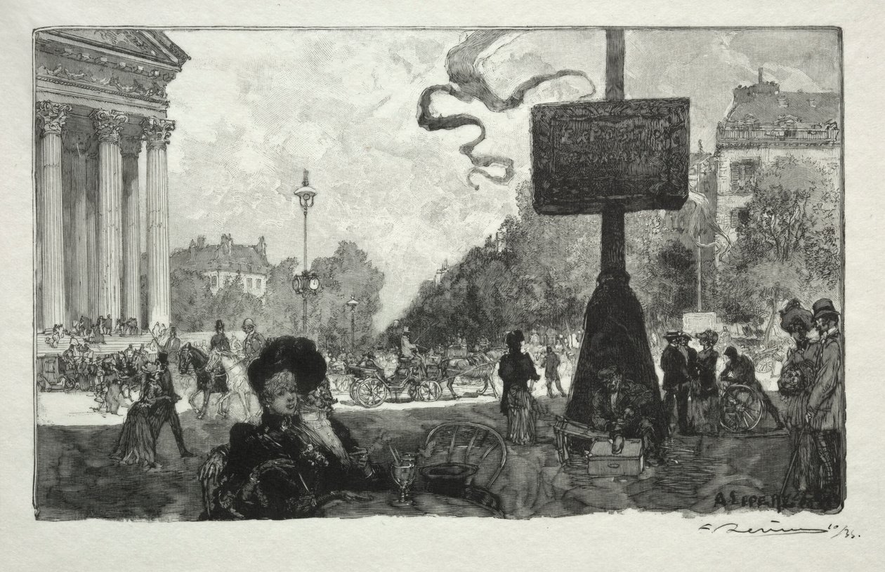 Roh Rue Royale, 1890. od Auguste Louis Lepère