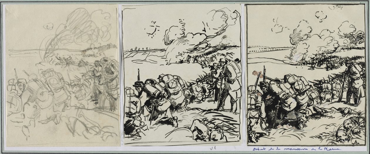 Začátek manévru na Marne, 1914. od Auguste Louis Lepère