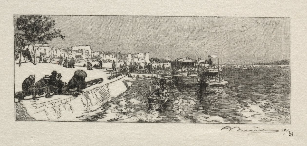 Molo v Bercy od Auguste Louis Lepère