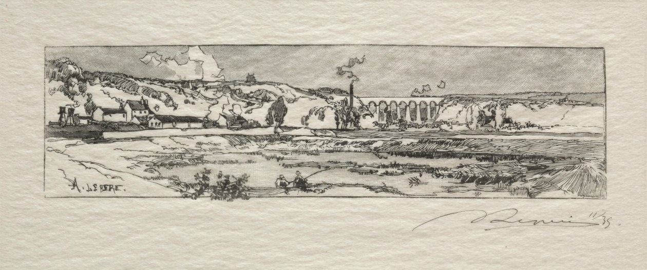 Rybník Issy les Moulineaux. od Auguste Louis Lepère