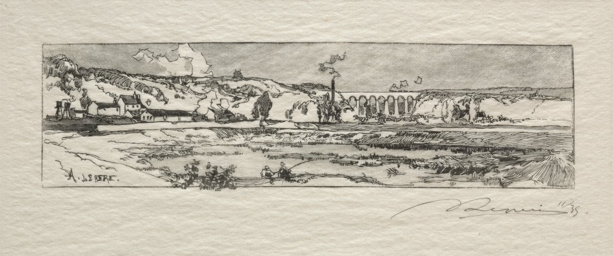 Rybník Issy les Moulineaux od Auguste Louis Lepère