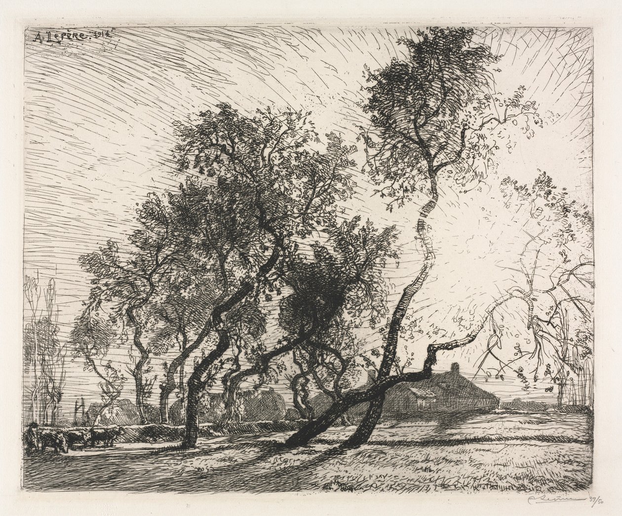 Farma s topoly z Holandska, 1914. od Auguste Louis Lepère
