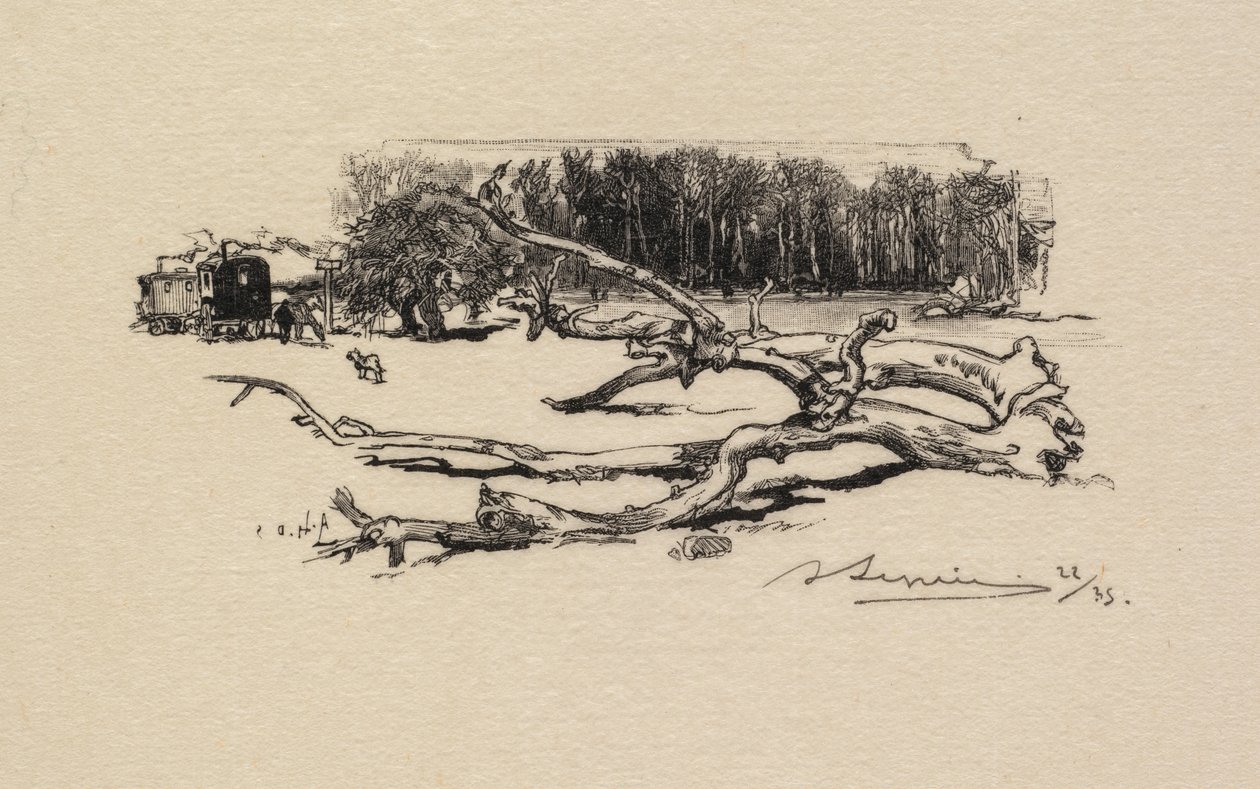 Fontainebleau Forest: Crossroads of the Thorn Les Fontainebleau: Crossroads of the Thorn, 1890. od Auguste Louis Lepère