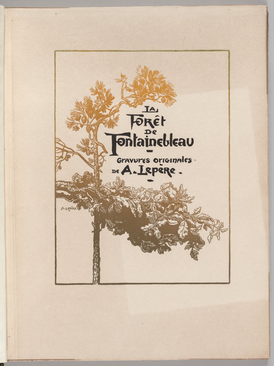 Fontainebleau Forest: Obálka od Auguste Louis Lepère