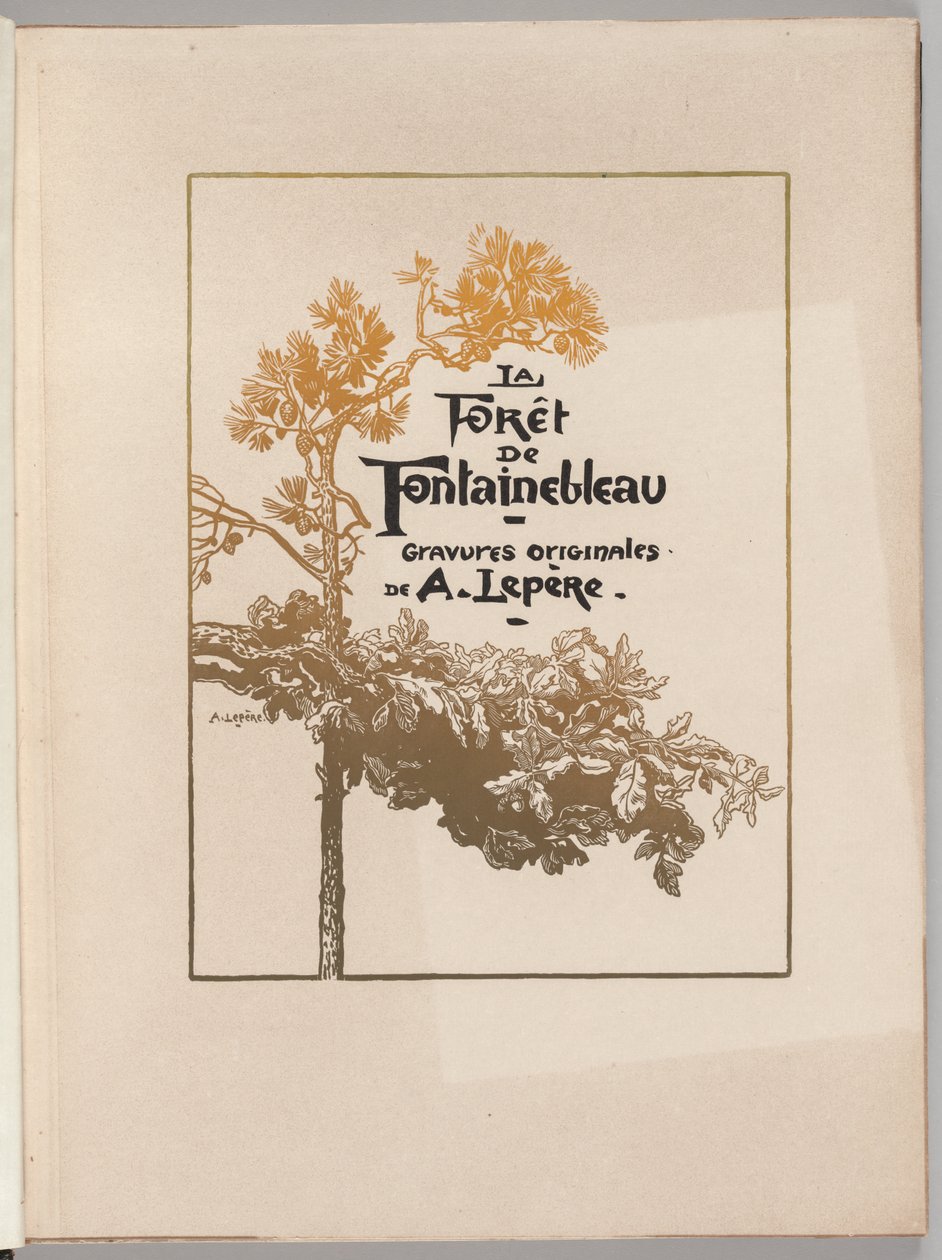 Fontainebleau Forest: Obálka La Forêt de Fontainebleau, 1890. od Auguste Louis Lepère