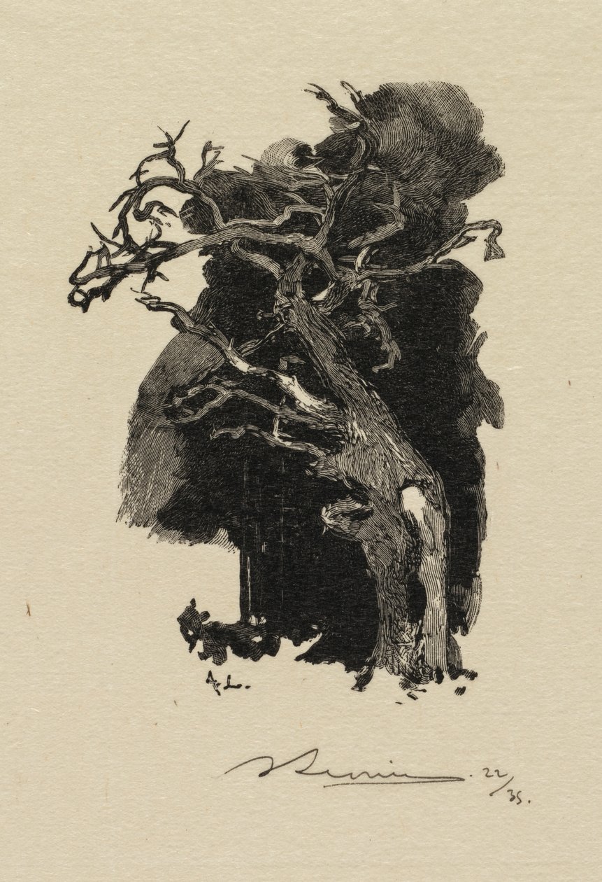 Fontainebleau Forest: The Raging One Forest of Fontainebleau: The Raging One, 1890. od Auguste Louis Lepère