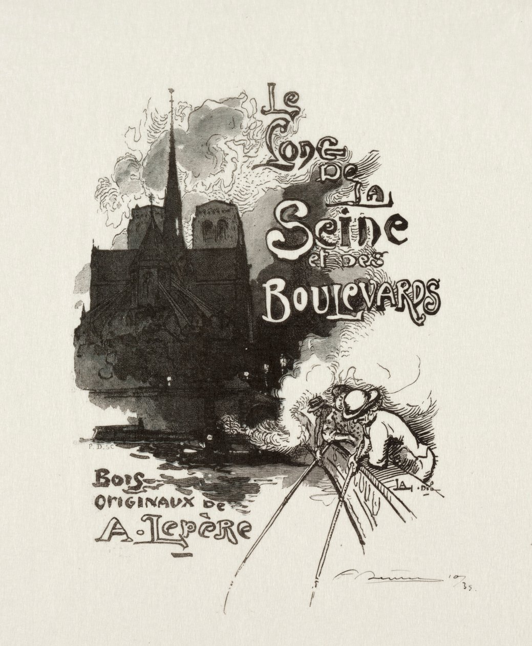Frontispis: Podél Seiny a bulvárů. od Auguste Louis Lepère