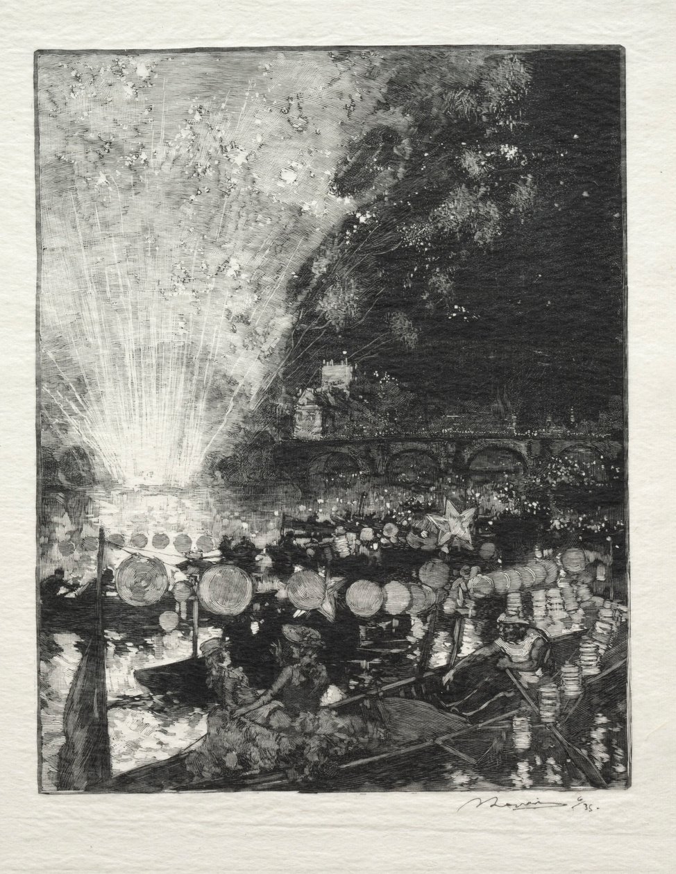 Benátský festival. od Auguste Louis Lepère