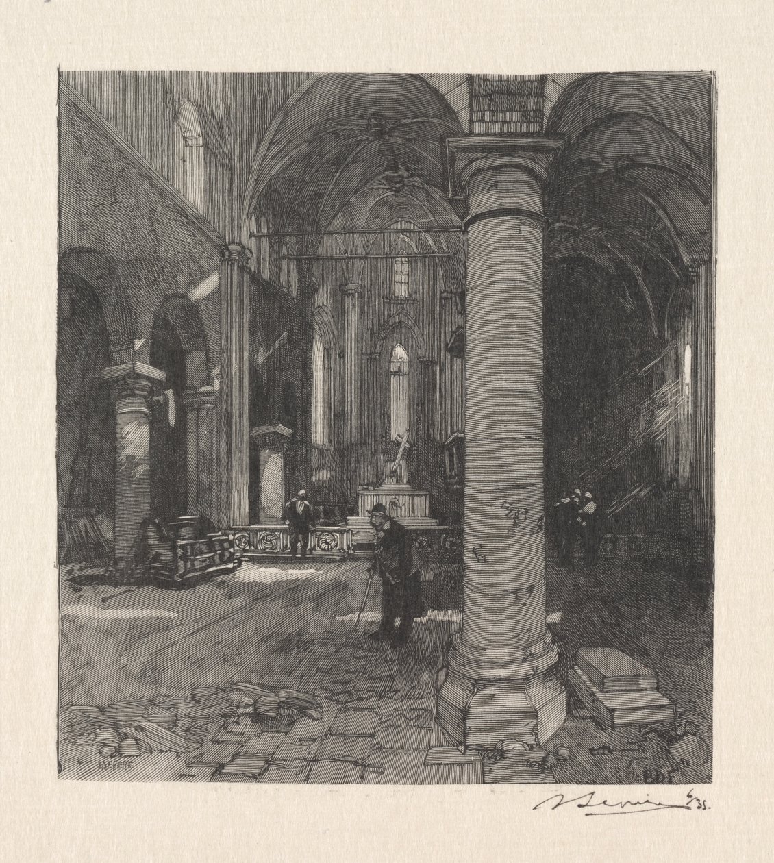 Interiér kostela od Auguste Louis Lepère