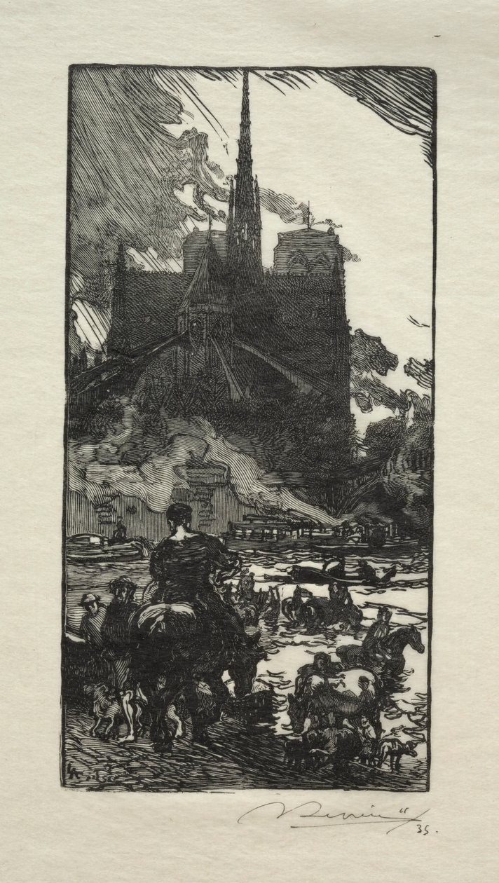 LAbreuvoir v Point St. Louis. od Auguste Louis Lepère