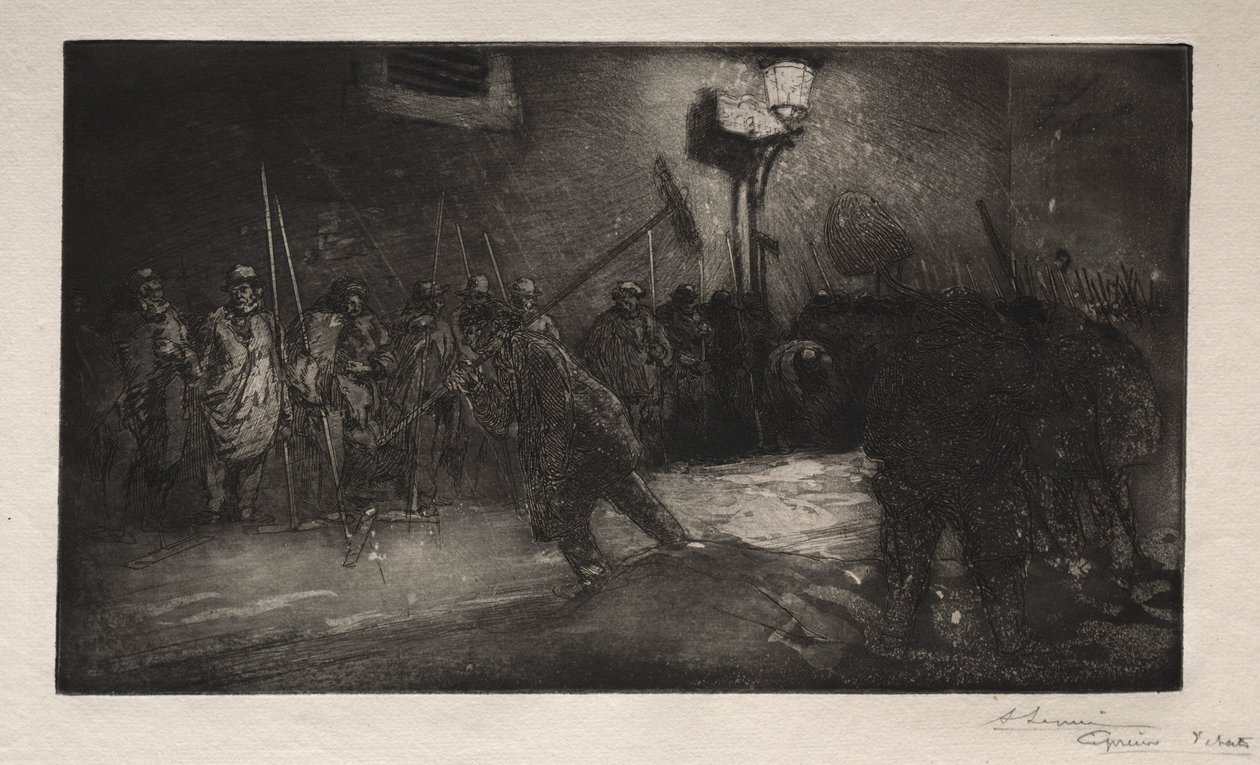 Volání metařů noci, 1890. od Auguste Louis Lepère