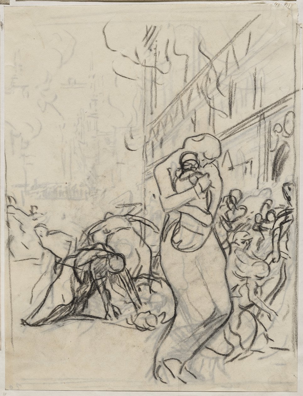 Požár v Louvain od Auguste Louis Lepère