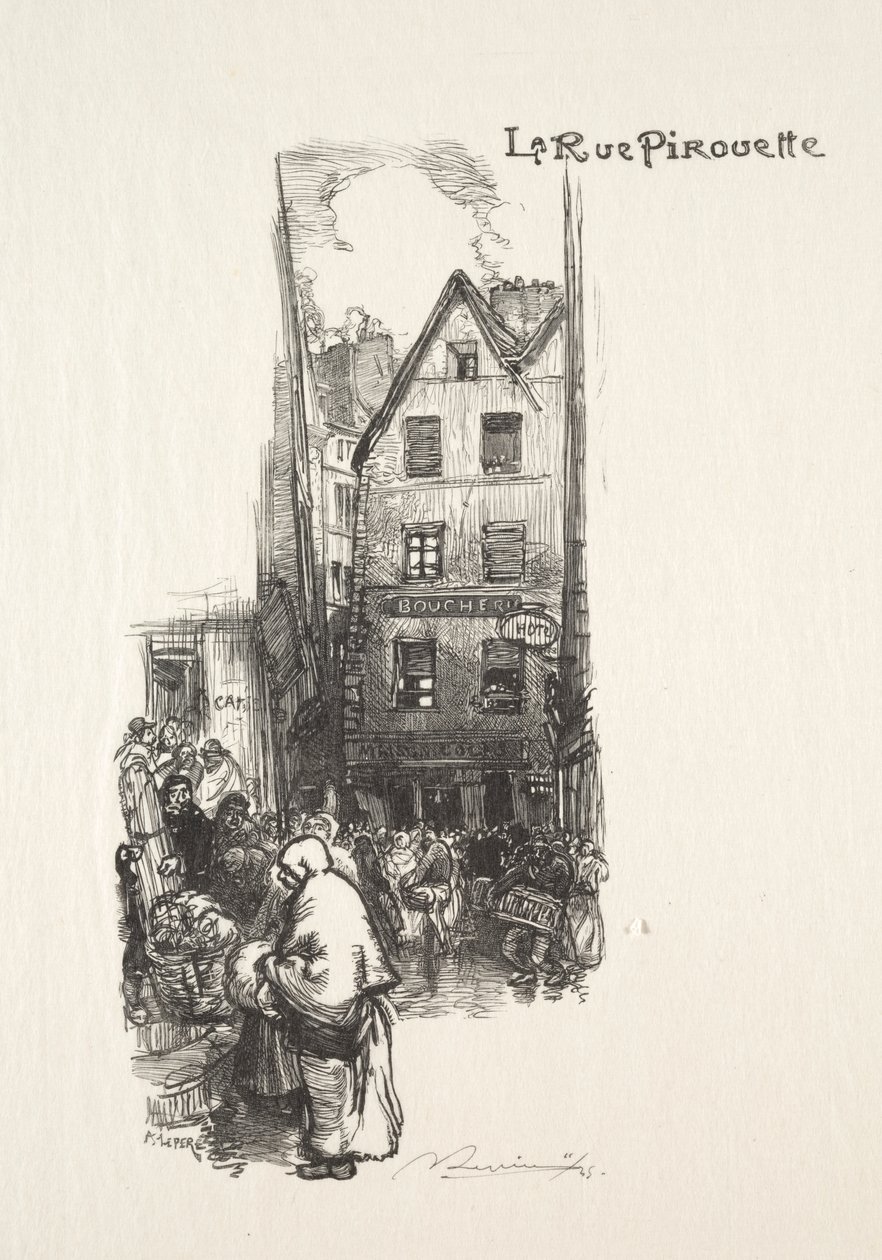 Piruetová ulice od Auguste Louis Lepère