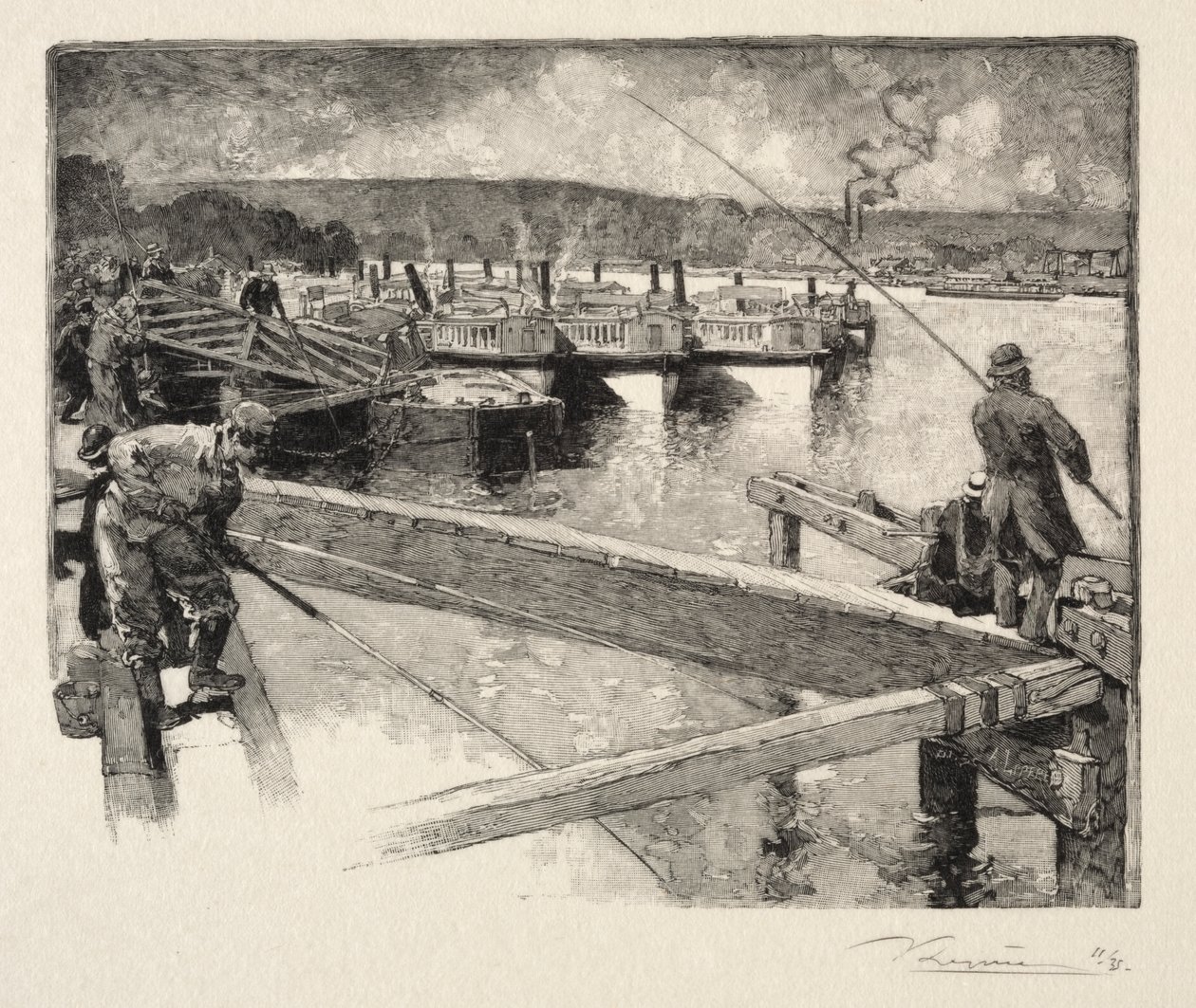 Omnibusová garáž od Auguste Louis Lepère