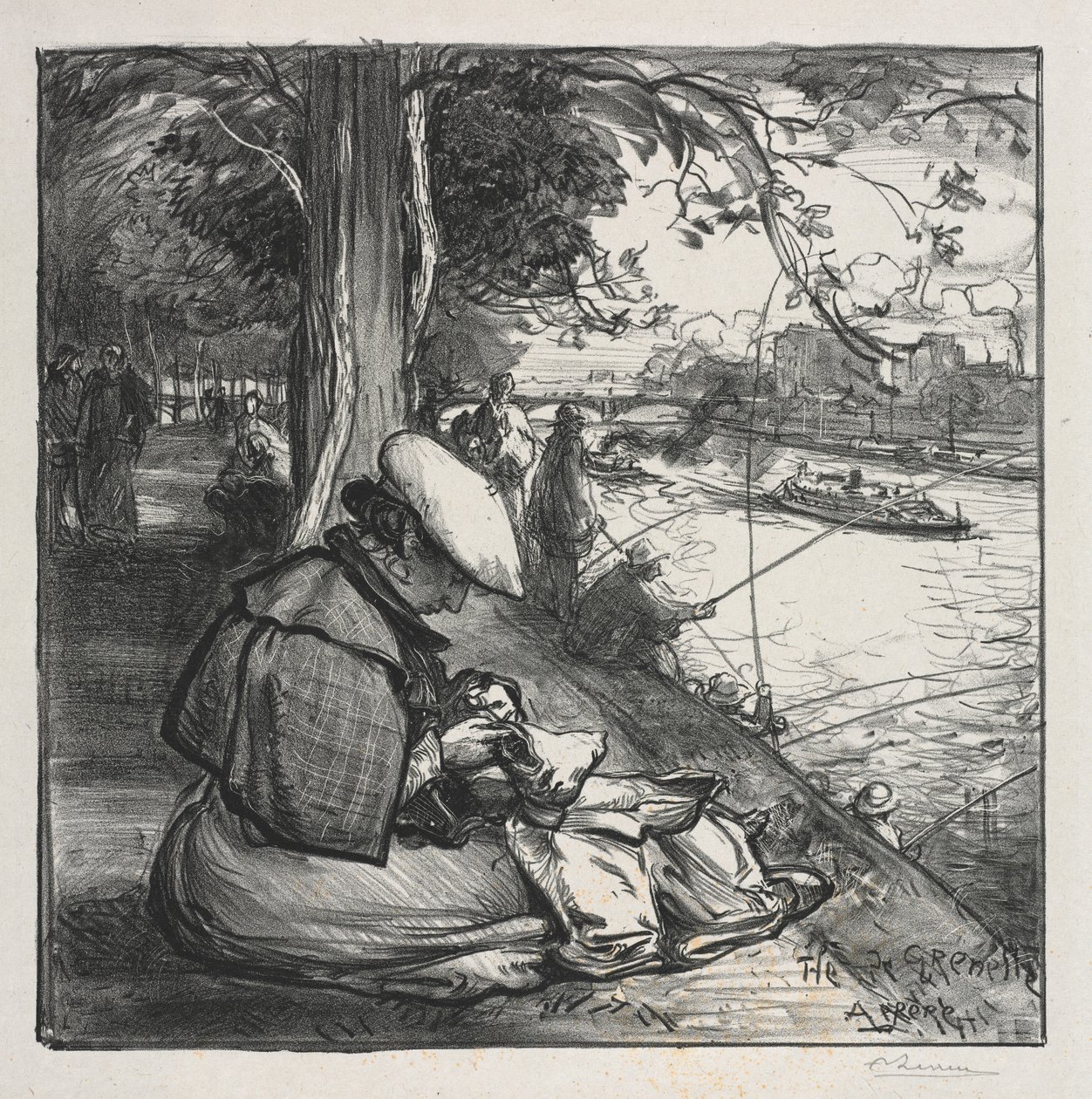 Ostrov Grenelle od Auguste Louis Lepère