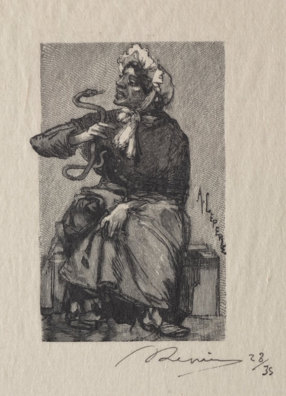 Obchodník s hady od Auguste Louis Lepère
