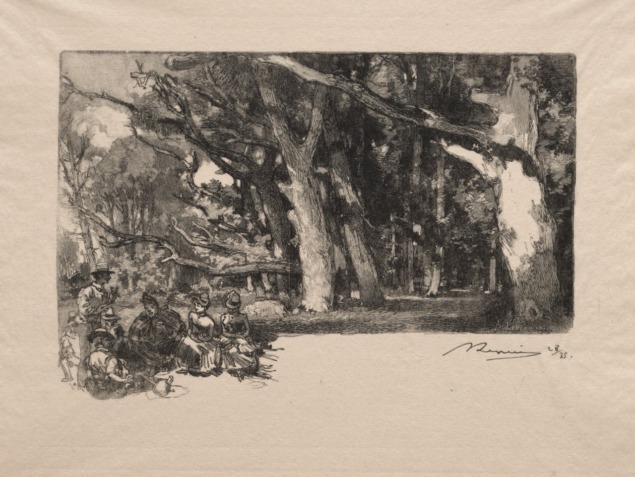 poledne v lese. od Auguste Louis Lepère