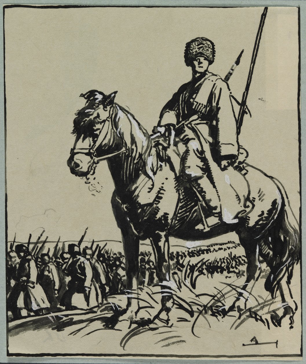 kozácký důstojník od Auguste Louis Lepère