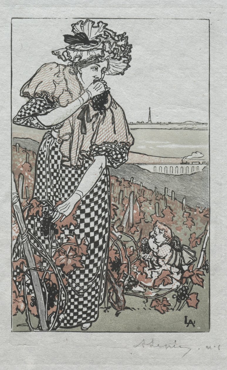 Pařížský almanach, 1897: Podzim od Auguste Louis Lepère