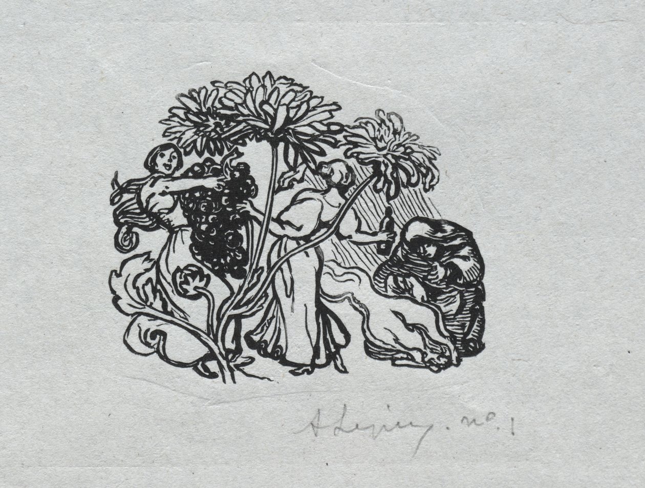 Pařížský almanach, 1897: Koncovka, podzim od Auguste Louis Lepère