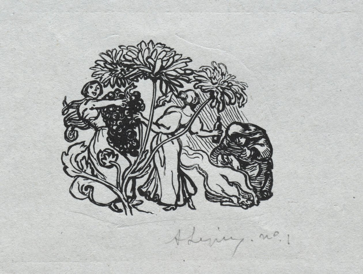 Pařížský almanach, 1897: Koncovka, podzim, 1897. od Auguste Louis Lepère