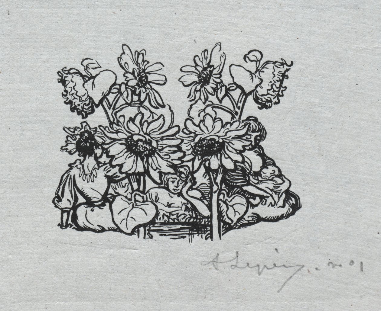 Pařížský almanach, 1897: Ocasní část, léto od Auguste Louis Lepère