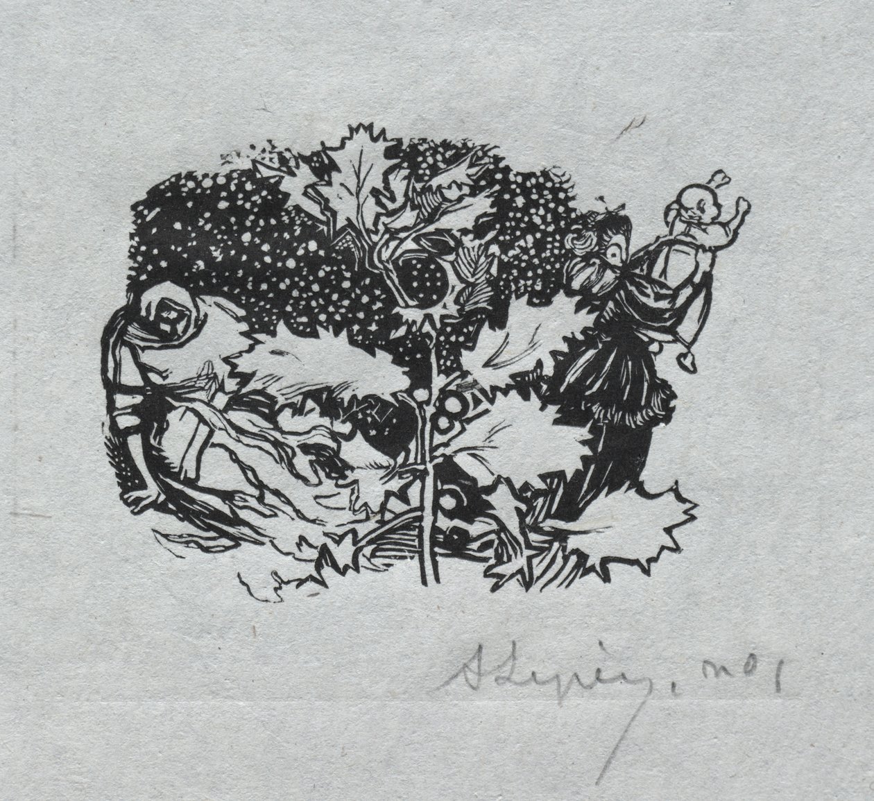 Pařížský almanach, 1897: Ocasní díl, Zima od Auguste Louis Lepère