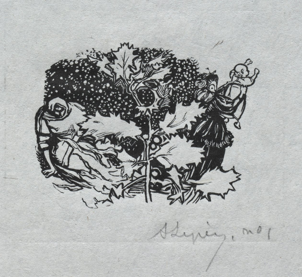 Pařížský almanach, 1897: Koncová část, Zima, 1897. od Auguste Louis Lepère