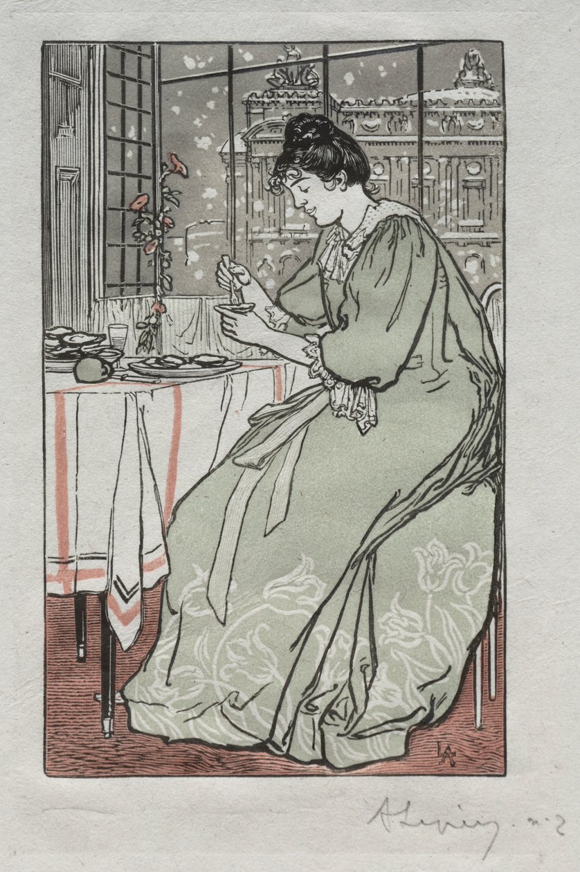 Pařížský almanach, 1897: Zima od Auguste Louis Lepère