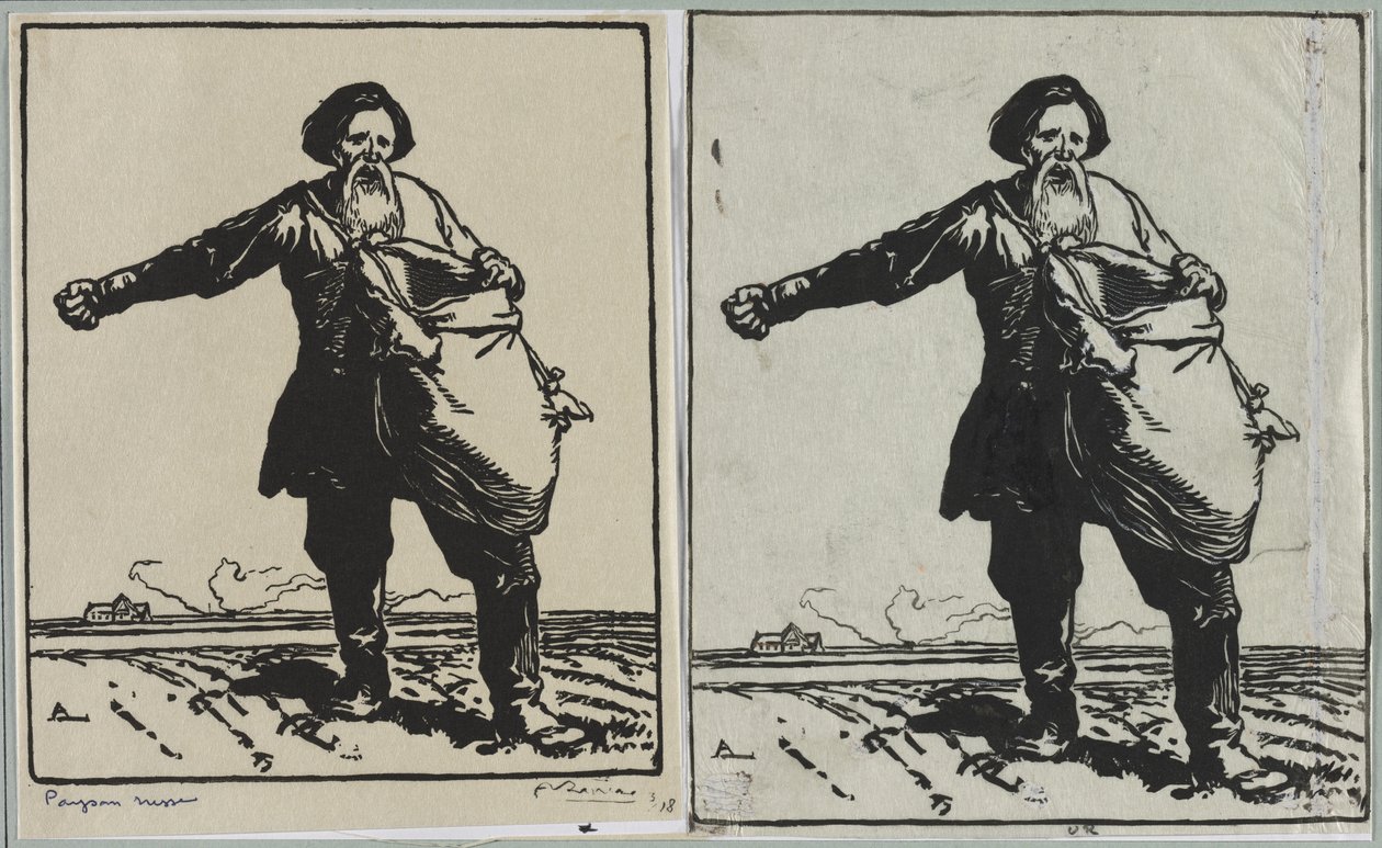 ruský rolník od Auguste Louis Lepère
