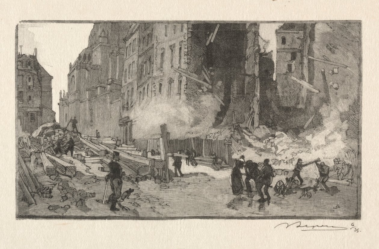 Místo Gerson a Rue Restot. od Auguste Louis Lepère