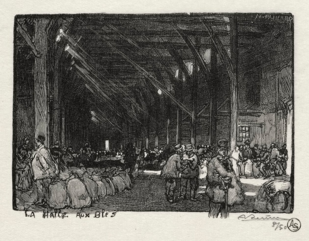 Rouen Illustré: La Halle aux Blès, 1896. od Auguste Louis Lepère