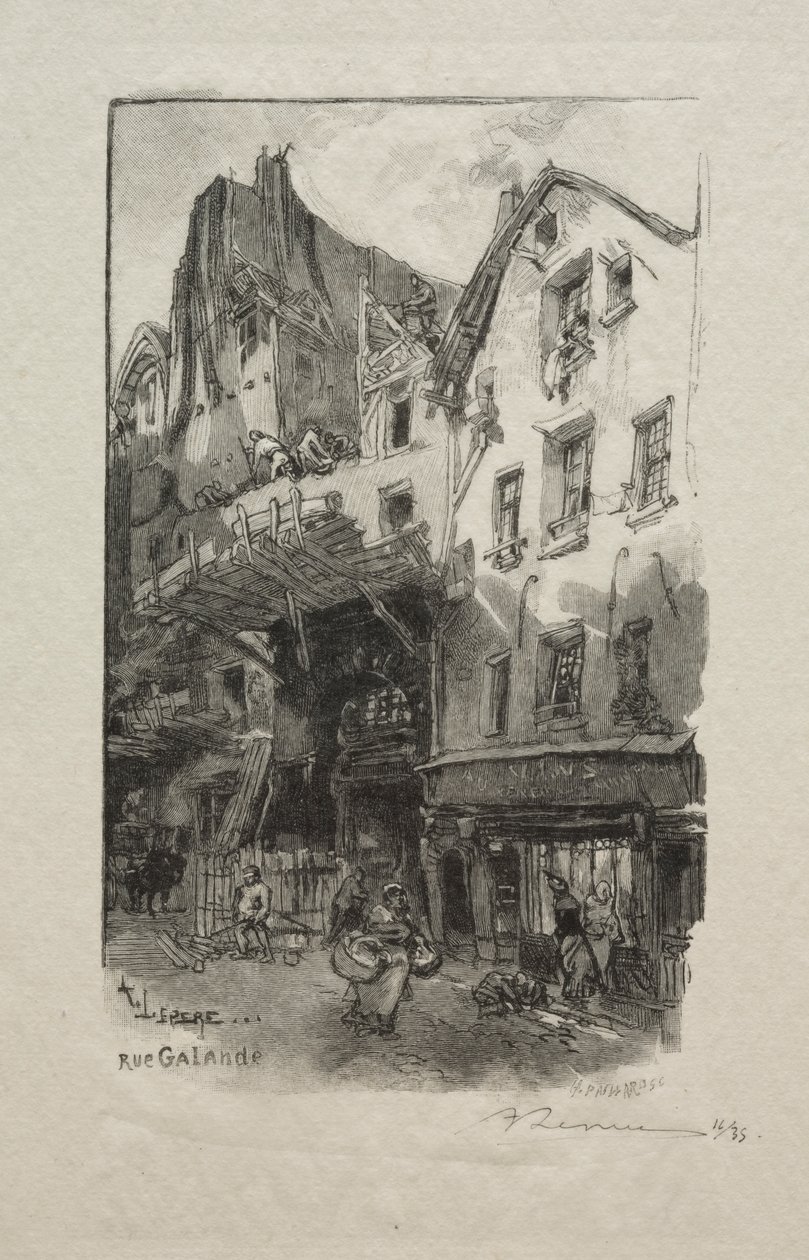 Galandova ulice od Auguste Louis Lepère