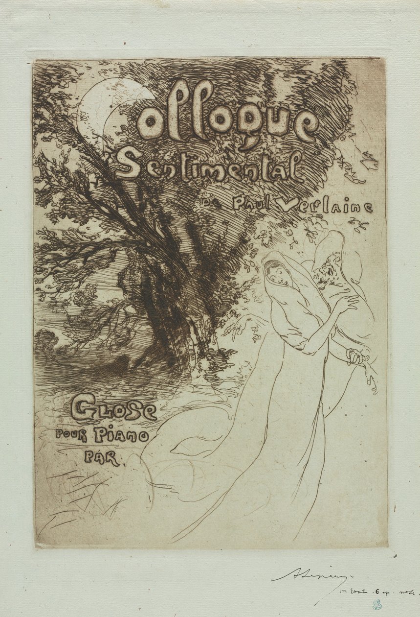 Sentimentální kolokvium Paula Verlaina od Auguste Louis Lepère