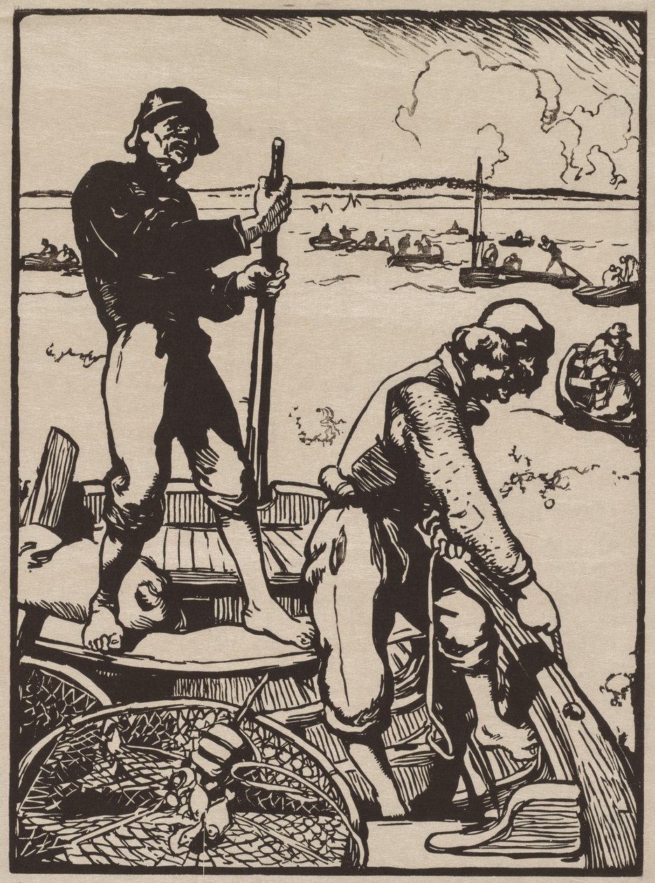 Rybáři krevet od Auguste Louis Lepère