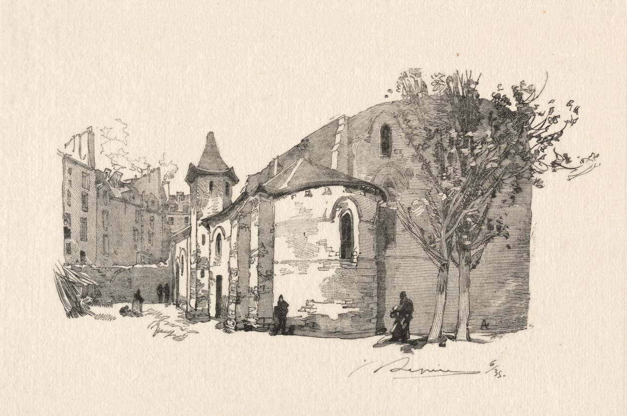 St. Julien le Vauvre, Vnější pohled od Auguste Louis Lepère
