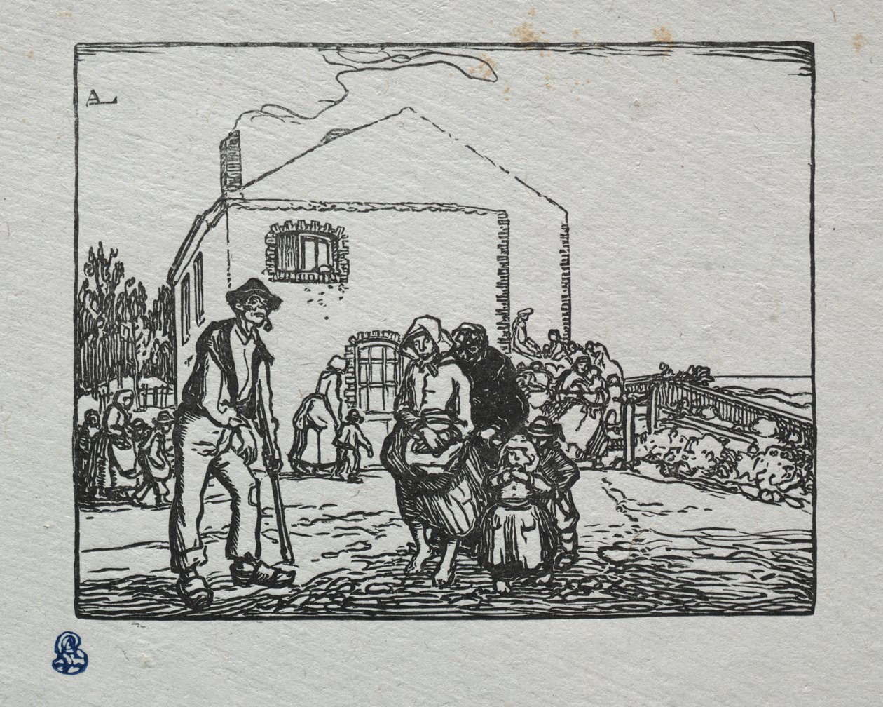 Žebráci v posledním domě, 1905. od Auguste Louis Lepère