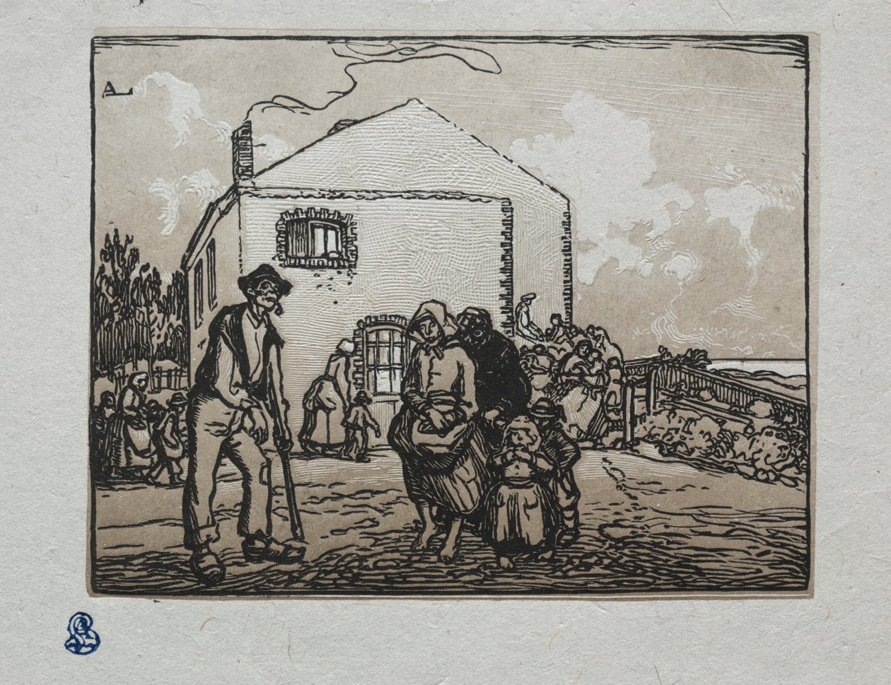 Žebráci v posledním domě, 1905. od Auguste Louis Lepère