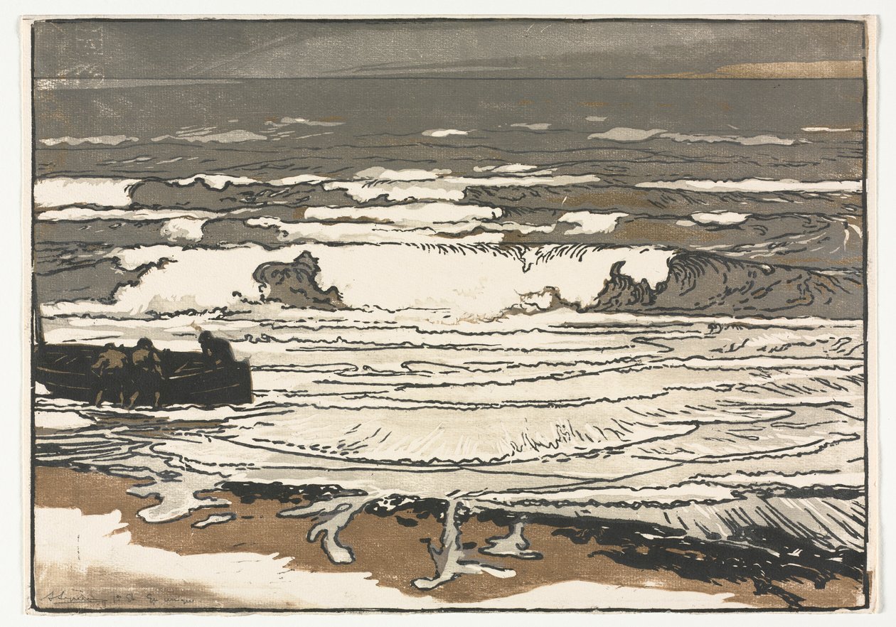 Breaking Waves, Příliv září 1901, 1901. od Auguste Louis Lepère
