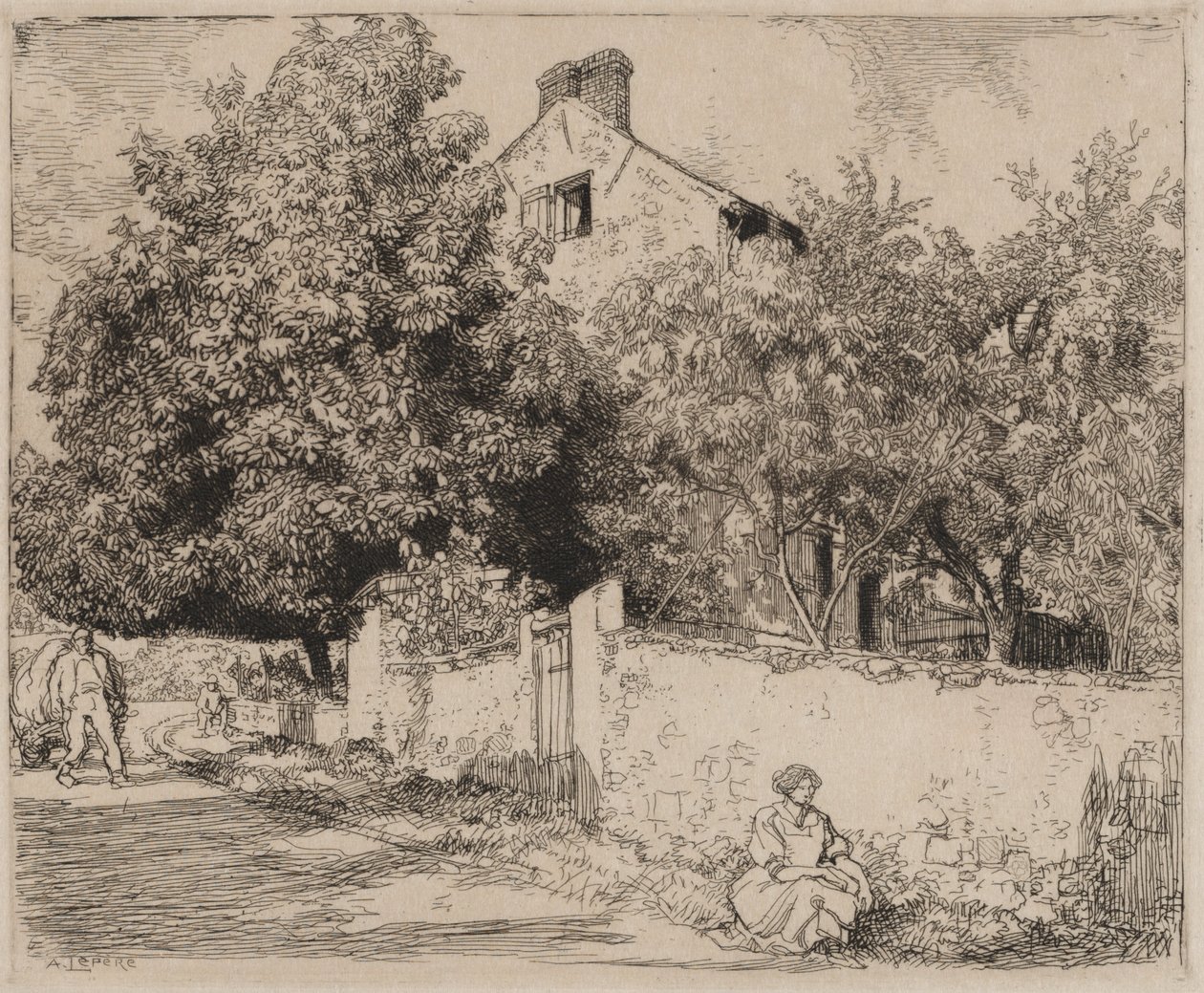 Dům Madame B., 1915. od Auguste Louis Lepère