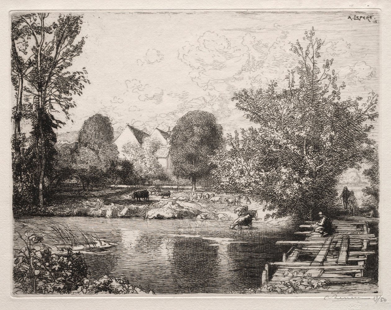 Stará lávka, 1915. od Auguste Louis Lepère