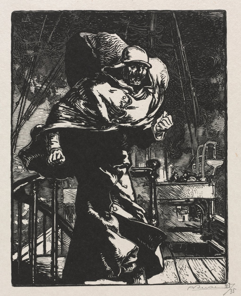Válka roku 1914. První série. Císař Vilém v Angeru, 1915. od Auguste Louis Lepère