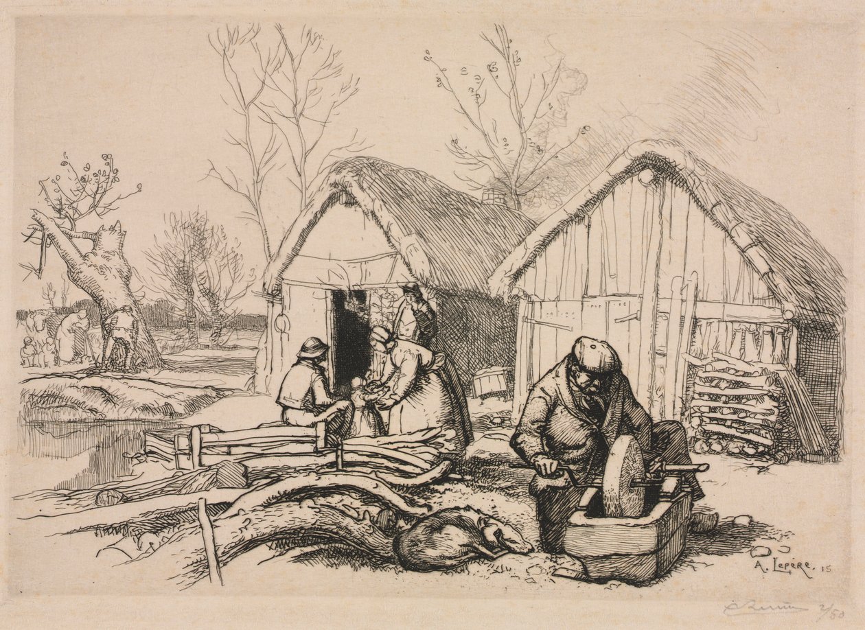 The Woodcutters House Vendée, 1915. od Auguste Louis Lepère