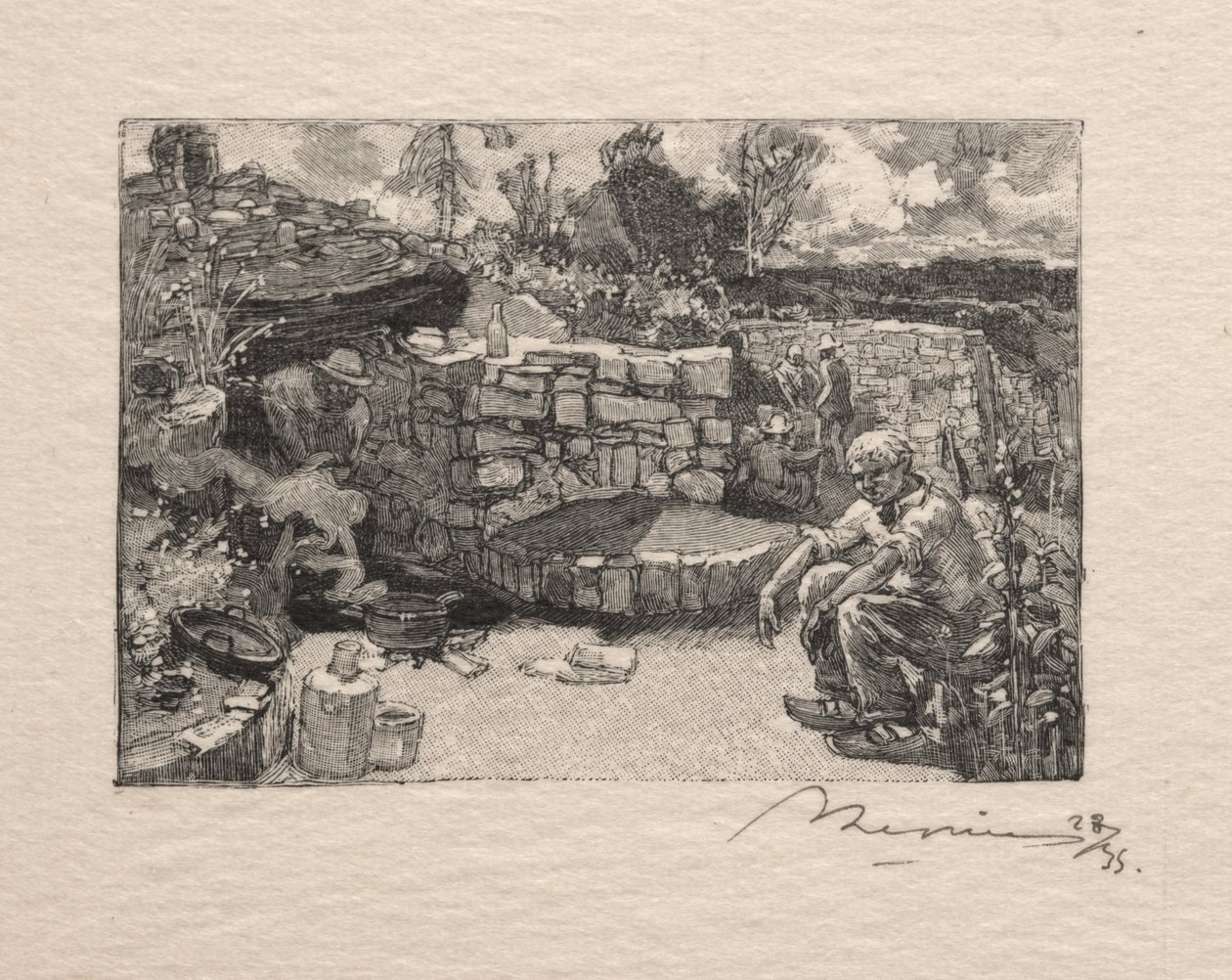 Chata v lomu od Auguste Louis Lepère