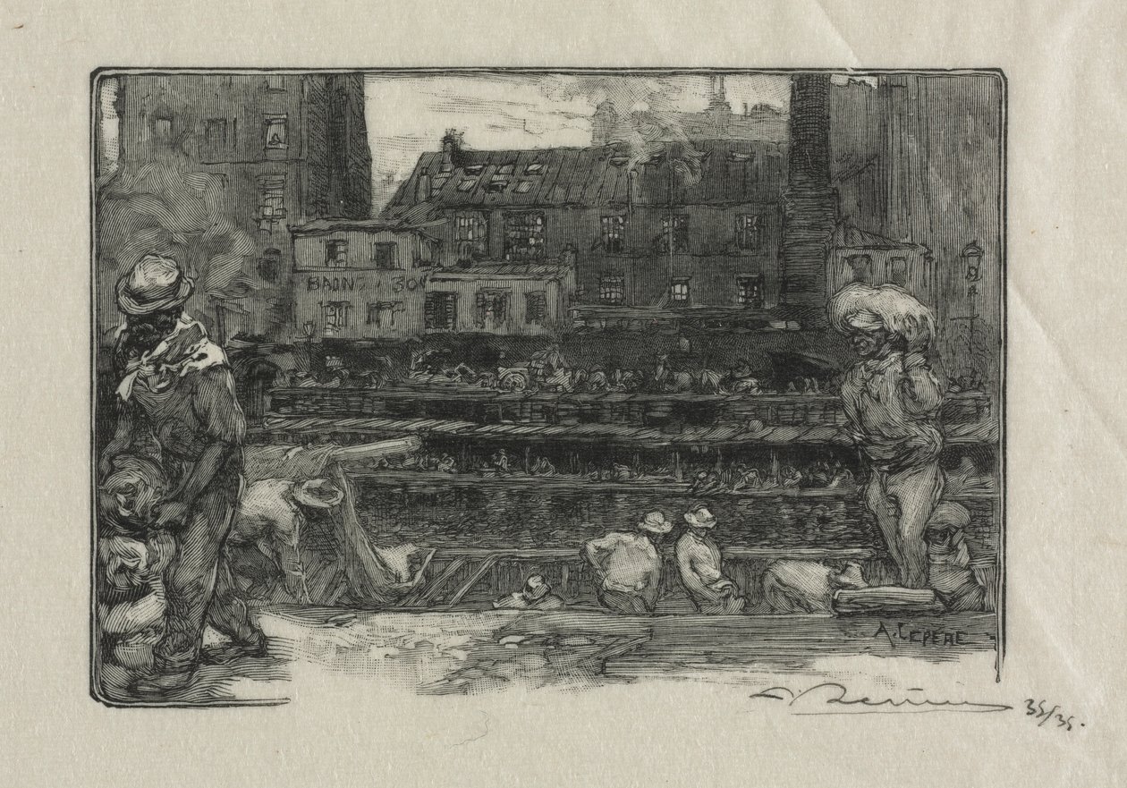 Vykladači sádrového kanálu St. Martin, 1890. od Auguste Louis Lepère