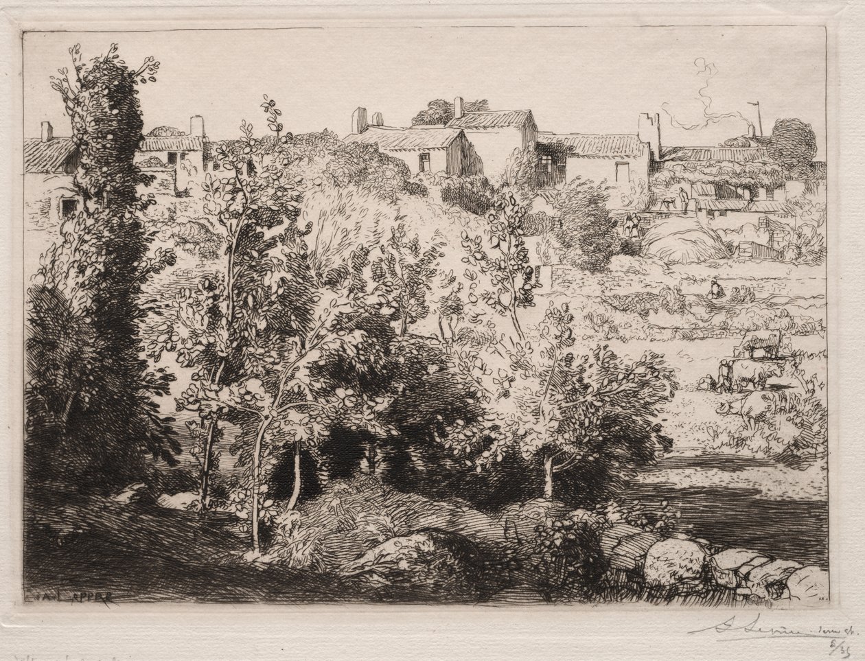 Vesnice Meule od Auguste Louis Lepère