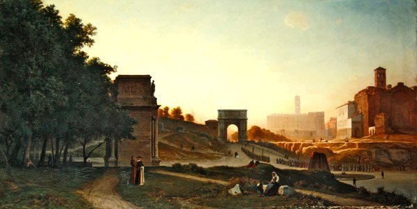 Forum při západu slunce, 1865 od Auguste Paul Charles Anastasi