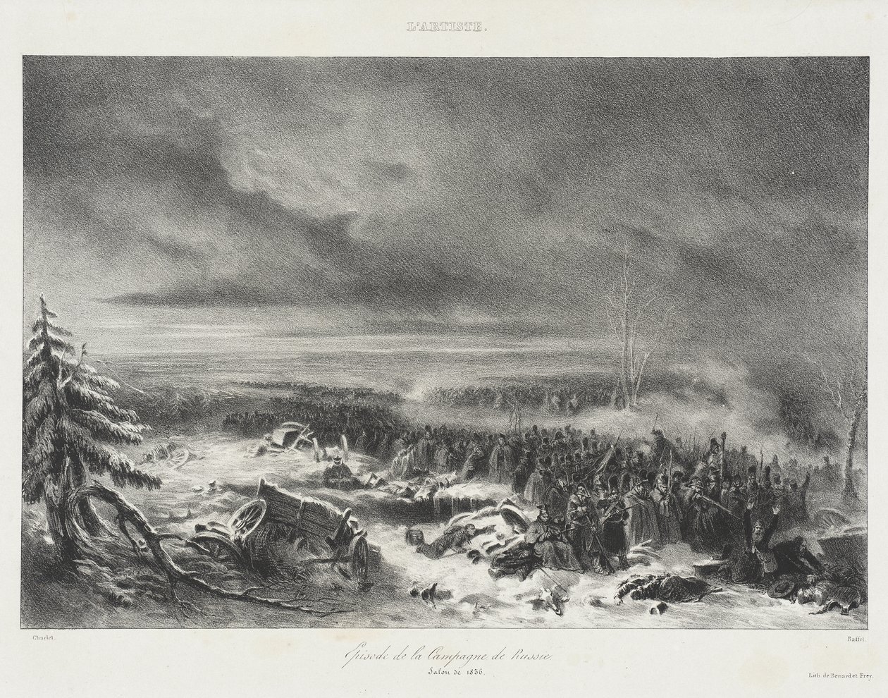 Epizoda z ruského tažení – Salon 1836 od Auguste Raffet
