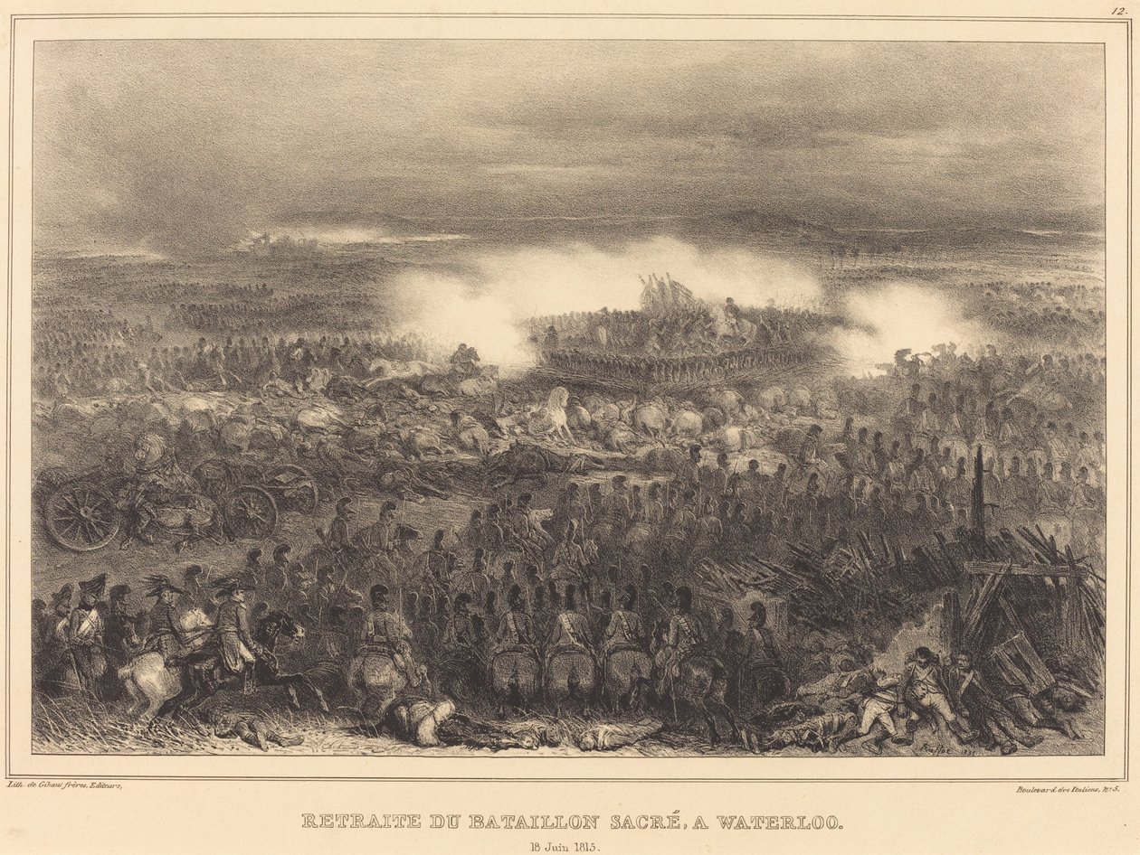 Ústup u Waterloo od Auguste Raffet